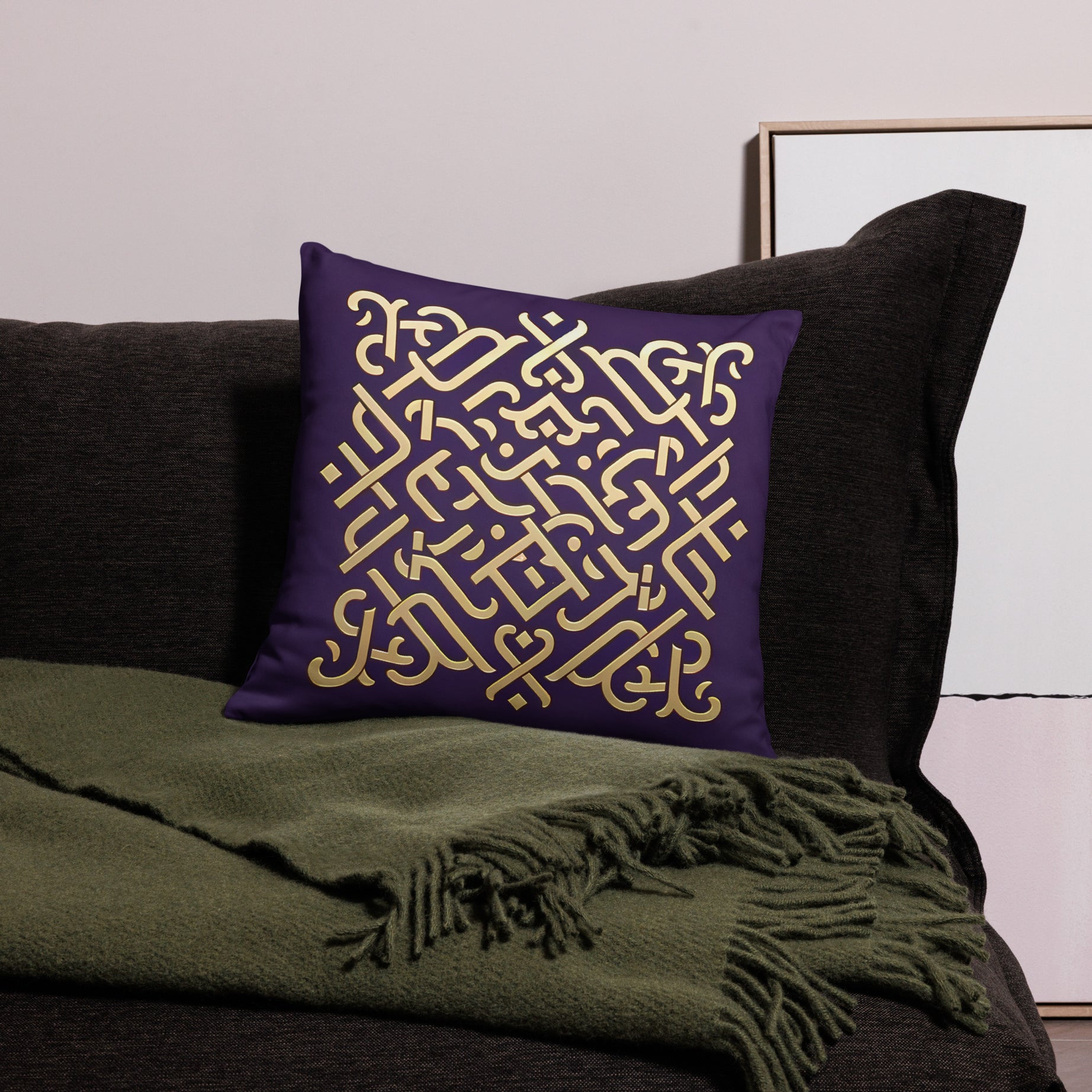 Purple Maze Basic Pillow