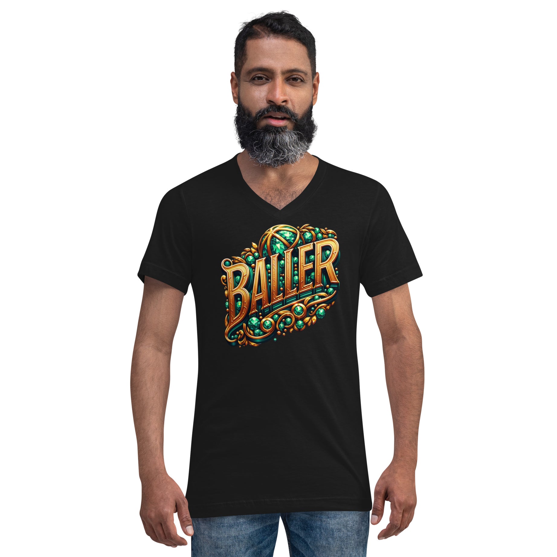 Baller Unisex Short Sleeve V-Neck T-Shirt